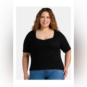 NWOT Women’s Terra & Sky Black Short Sleeve Tee